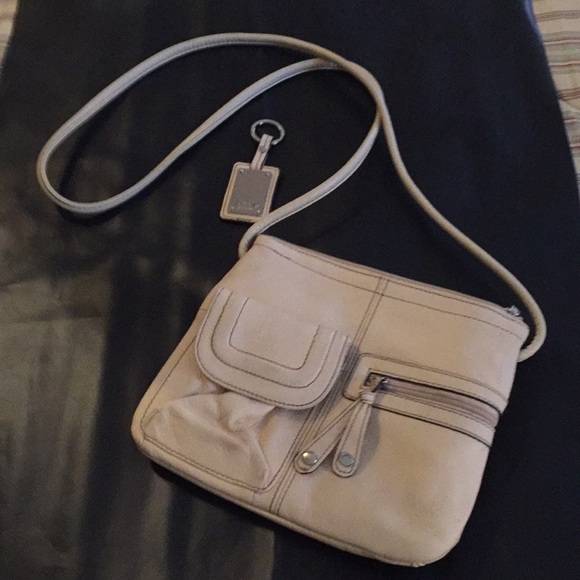 Tignanello Handbags - 2for$10 Tignanello ivory cross body w key fob